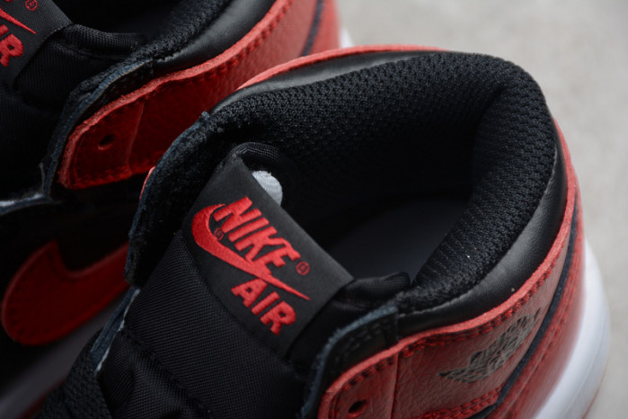 Kids Air Jordan 1 Retro High OG Banned Bred Black Red  555088 001